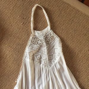 White halter top